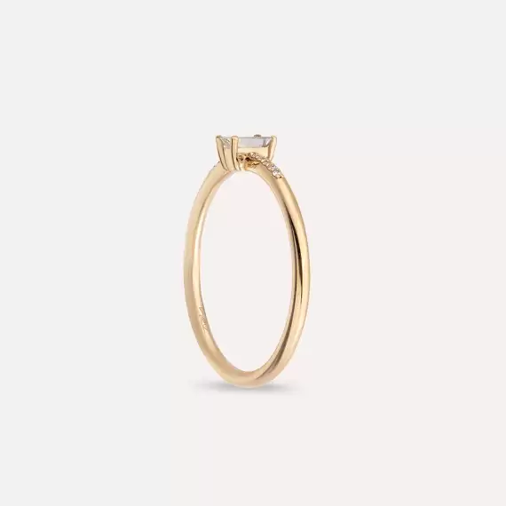 0.25 CT Baguette Cut Diamond Rose Gold Ring - 5