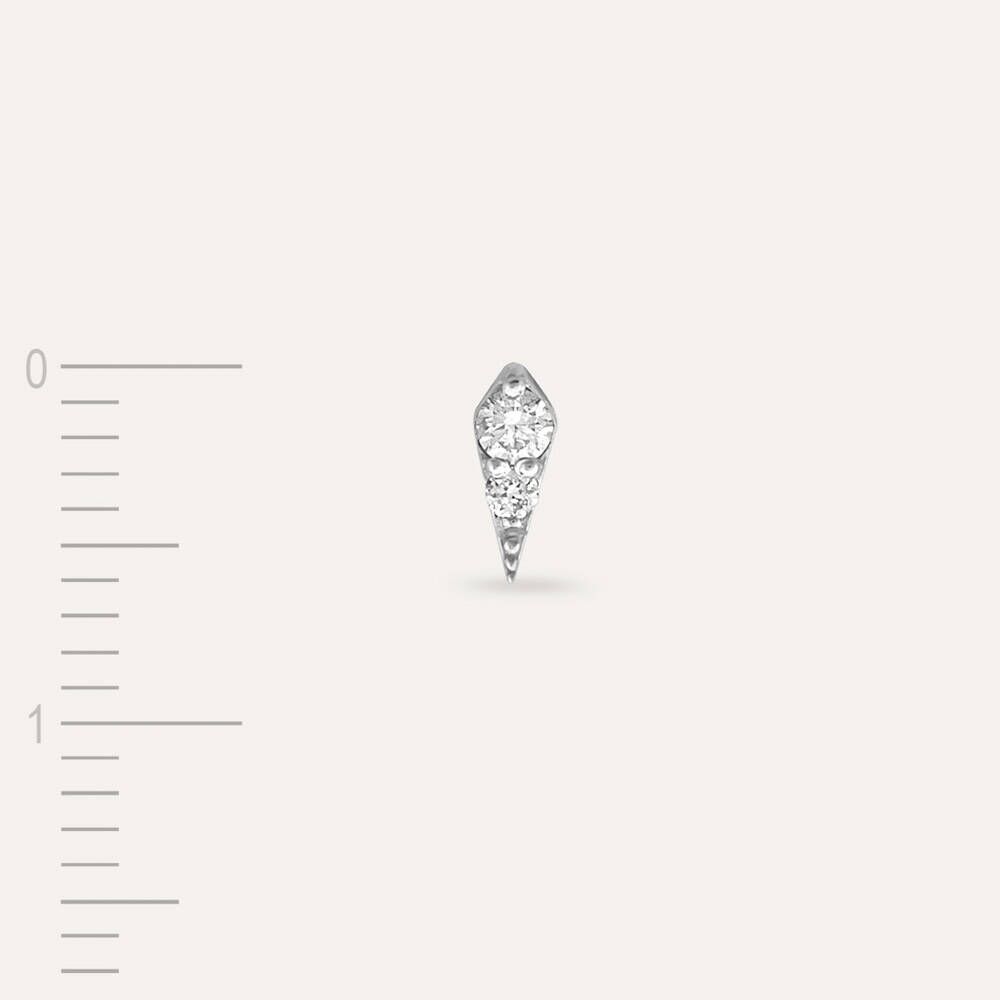 0.05 CT Diamond White Gold Mini Single Earring