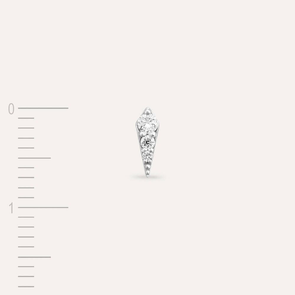 0.06 CT Diamond White Gold Mini Single Earring