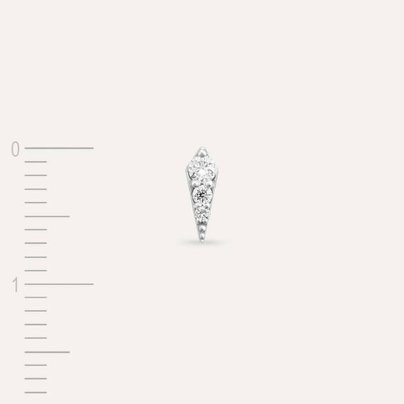 0.06 CT Diamond White Gold Mini Single Earring - 5