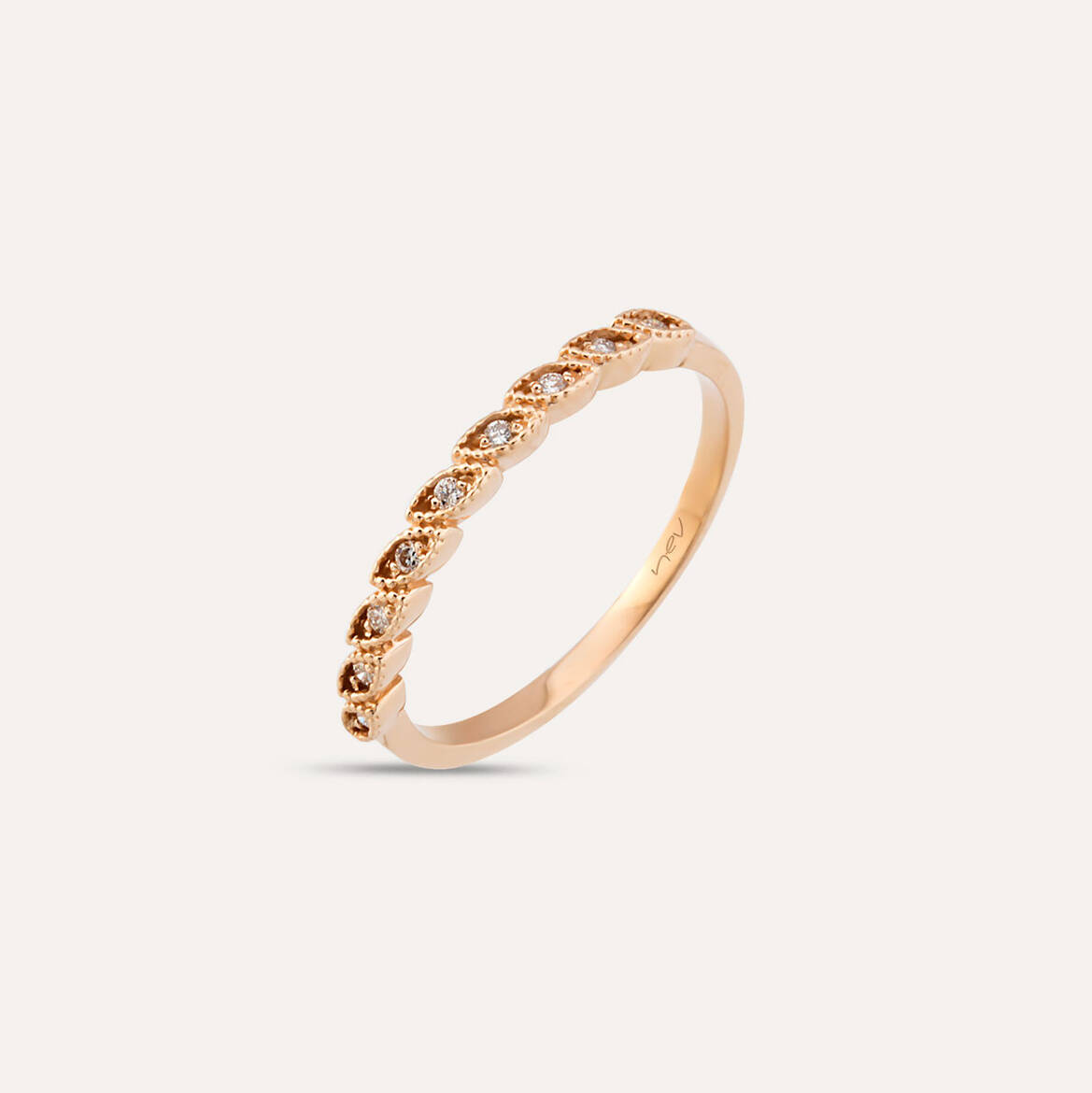 Flair Diamond Rose Gold Ring