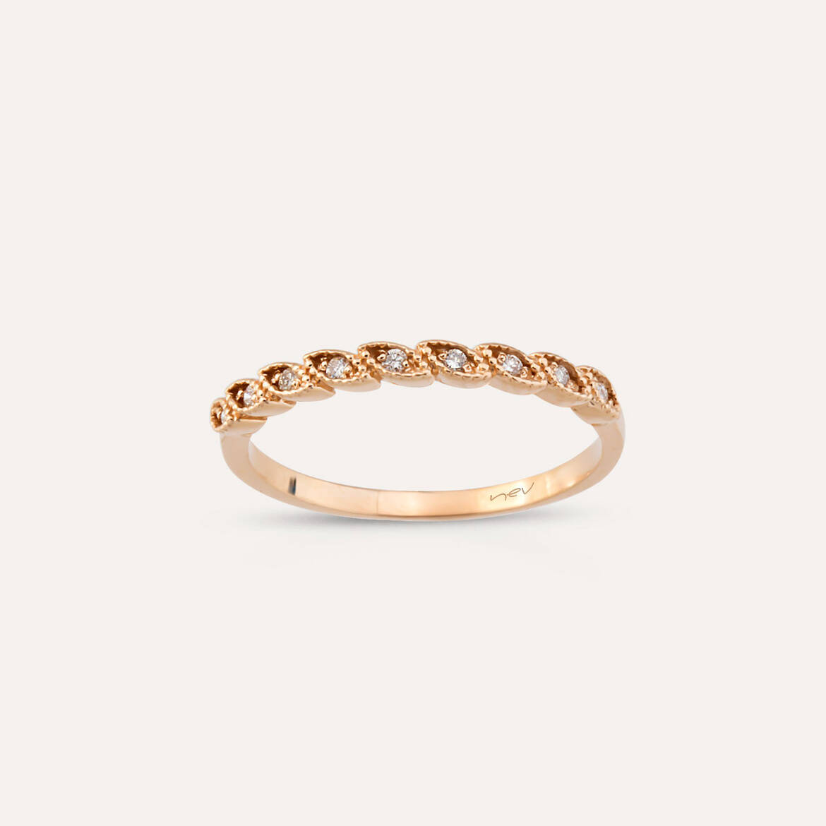 Flair Diamond Rose Gold Ring