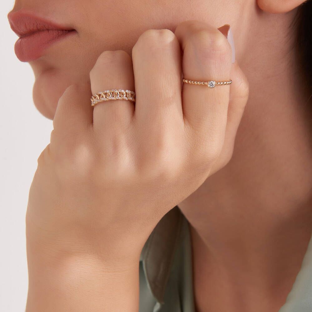 Loren Diamond Rose Gold Ring
