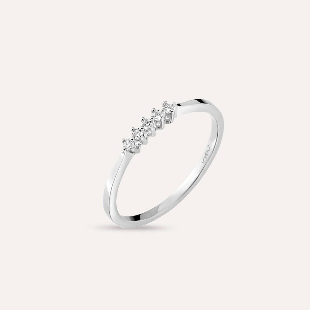 Lina 0.08 CT Diamond White Gold Ring