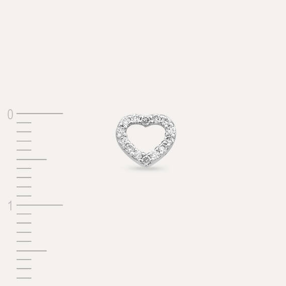 0.09 CT Diamond White Gold Single Earring - 5