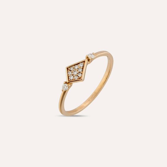 Petite Diamond Rose Gold Ring - 1