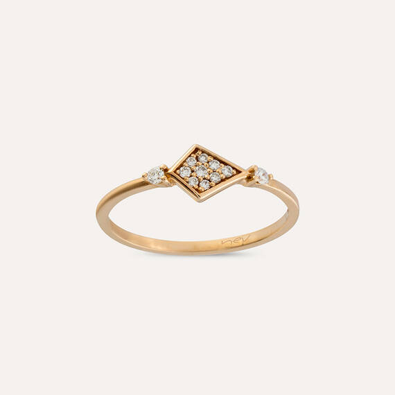 Petite Diamond Rose Gold Ring - 6