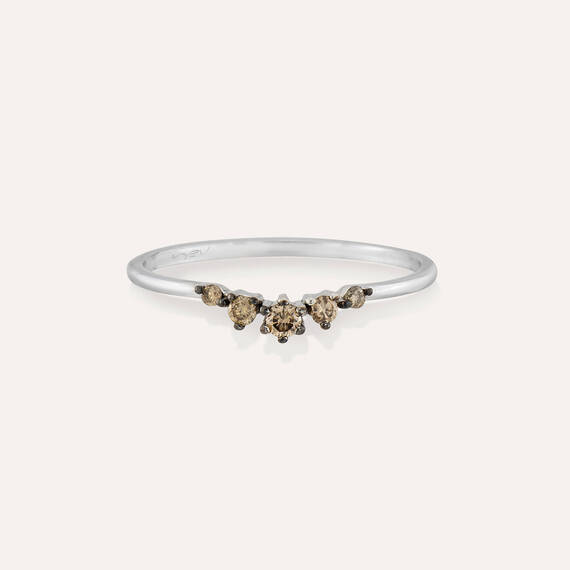 Beloved Brown Diamond White Gold Ring - 5