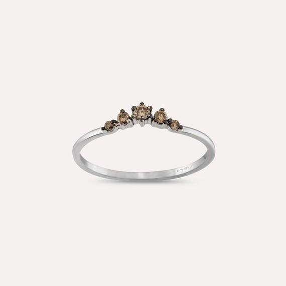 Beloved Brown Diamond White Gold Ring - 1