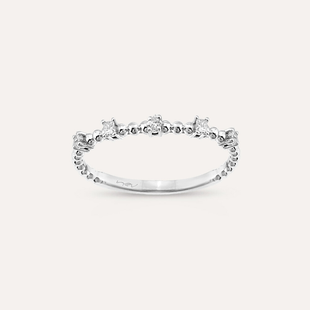 0.12 CT Princess Cut Diamond Ring