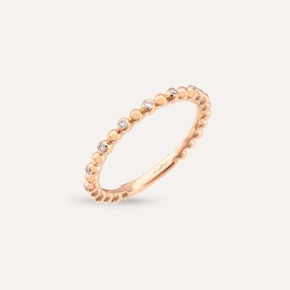 0.13 CT Diamond Rose Gold Eternity Ring - 3