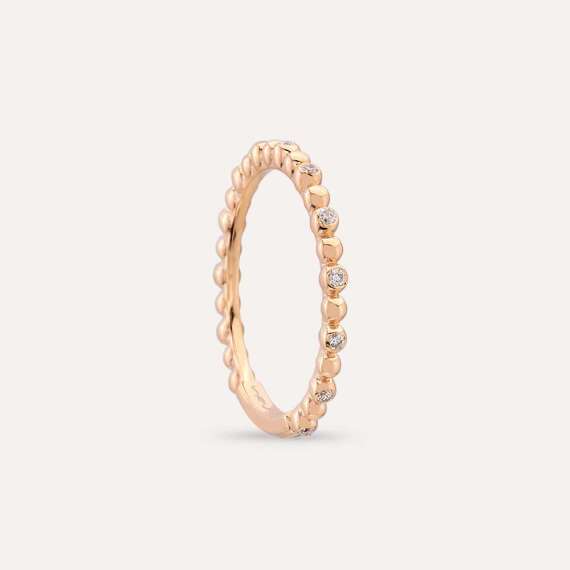 0.13 CT Diamond Rose Gold Eternity Ring - 7
