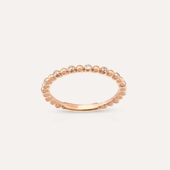 0.13 CT Diamond Rose Gold Eternity Ring - 1