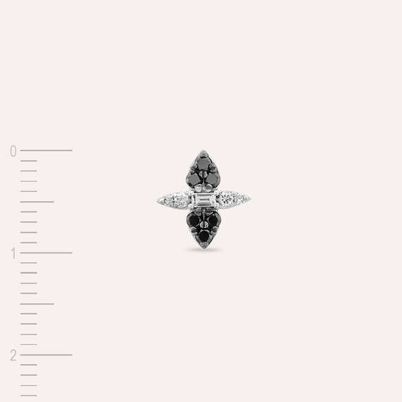 0.16 CT Black Diamond White Gold Single Earring - 4