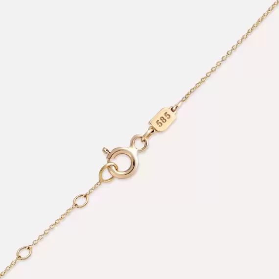 0.16 CT Diamond Rose Gold Necklace - 3