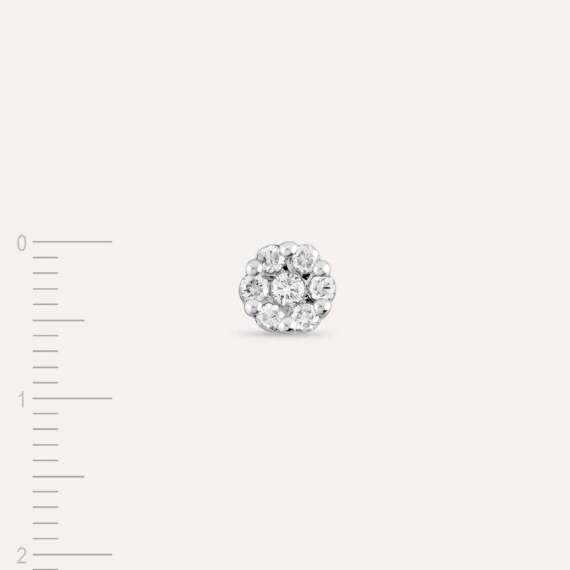0.16 CT Diamond White Gold Single Earring - 5