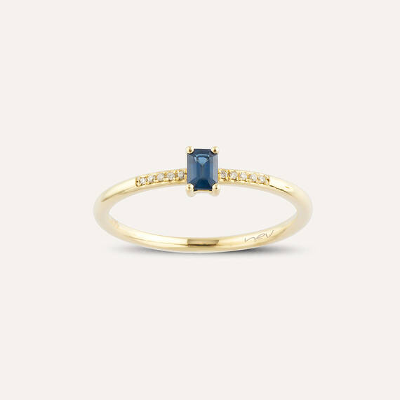 0.19 CT Sapphire and 0.03 CT Diamond Ring - 2