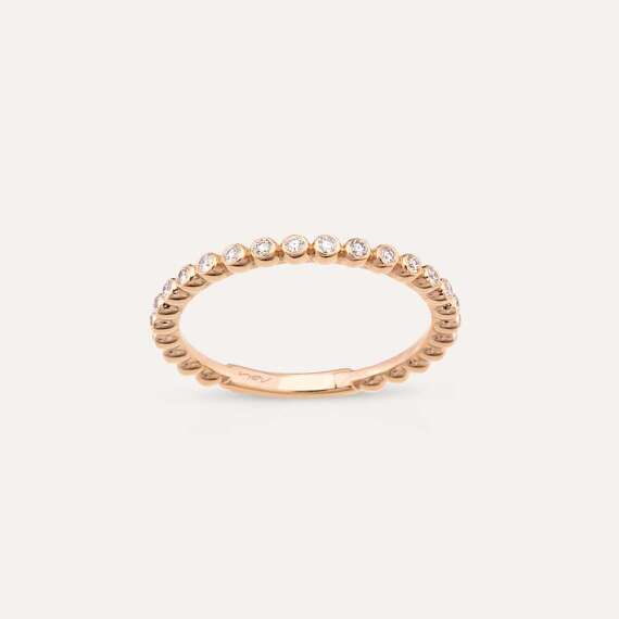 0.24 CT Diamond Rose Gold Eternity Ring - 1