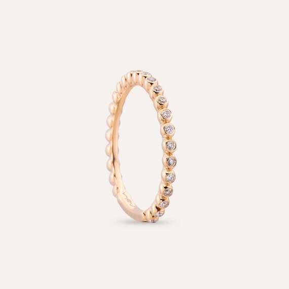 0.24 CT Diamond Rose Gold Eternity Ring - 7