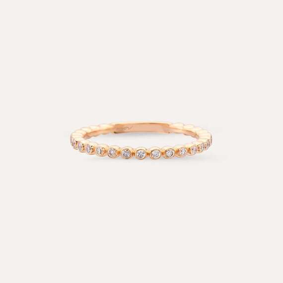 0.24 CT Diamond Rose Gold Eternity Ring - 5