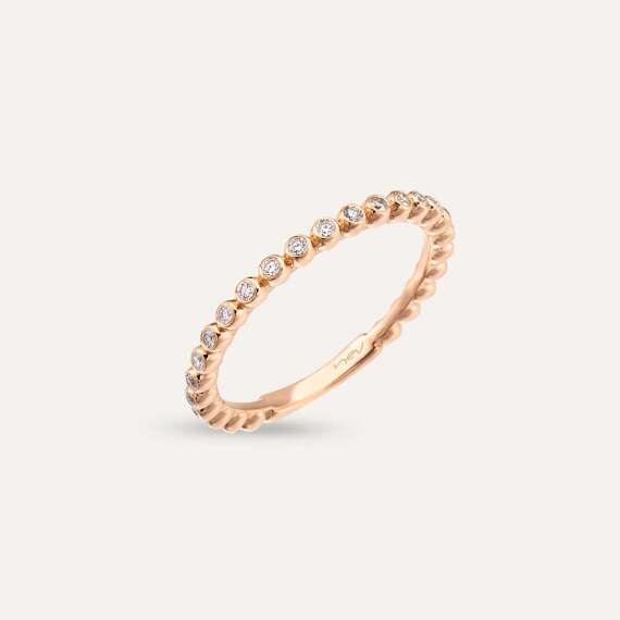 0.24 CT Diamond Rose Gold Eternity Ring - 4