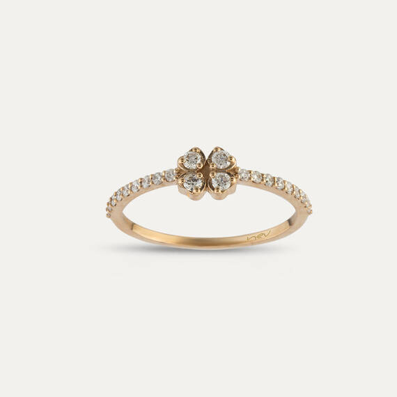 Fortune Diamond Rose Gold Clover Ring - 3