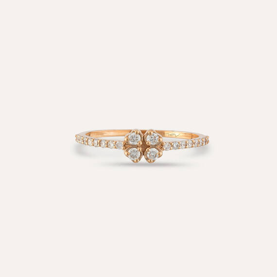 Fortune Diamond Rose Gold Clover Ring - 6