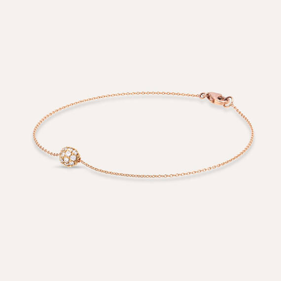 0.25 CT Diamond Rose Gold Sphere Bracelet - 3