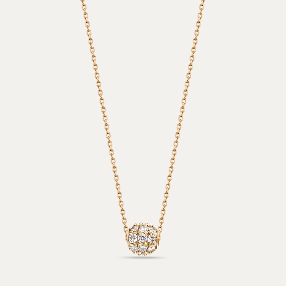 0.25 CT Diamond Rose Gold Sphere Pendant - 1