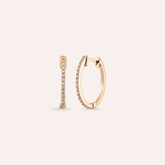 0.25 Diamond Rose Gold Medium Size Earring - 1