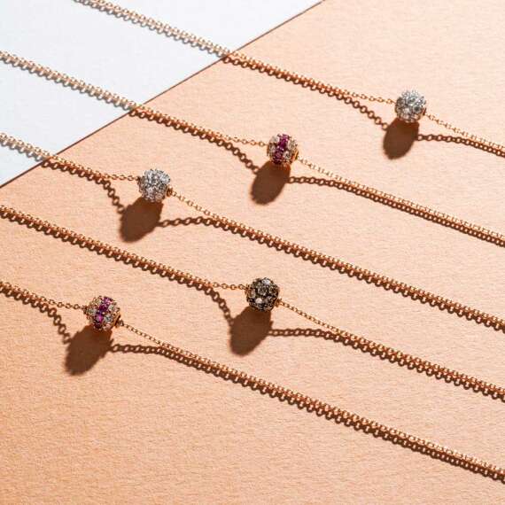 0.26 CT Brown Pırlanta Taşlı Rose Altın Top Bileklik - 4