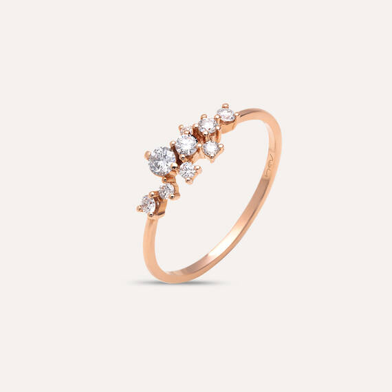 Jasmine Diamond Rose Gold Ring - 2