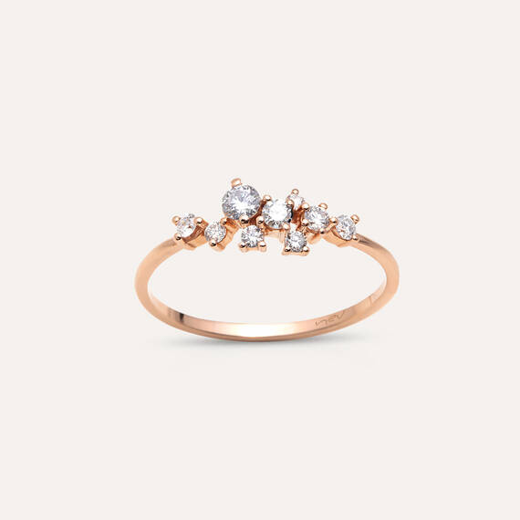 Jasmine Diamond Rose Gold Ring - 3