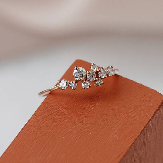 Jasmine Diamond Rose Gold Ring - 1