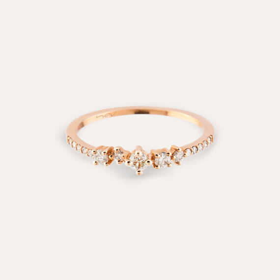 0.28 CT Diamond Rose Gold Ring - 4