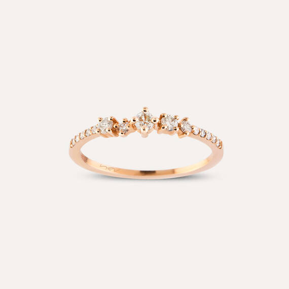 0.28 CT Diamond Rose Gold Ring - 2