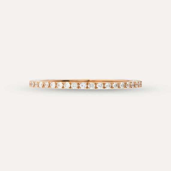 0.29 CT Diamond Eternity Rose Gold Ring - 3