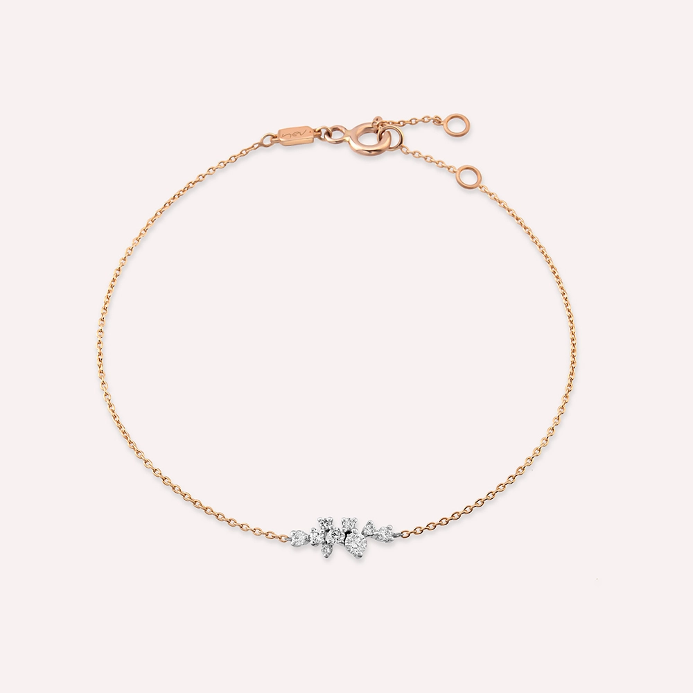 0.29 CT Diamond Rose Gold Bracelet - 1