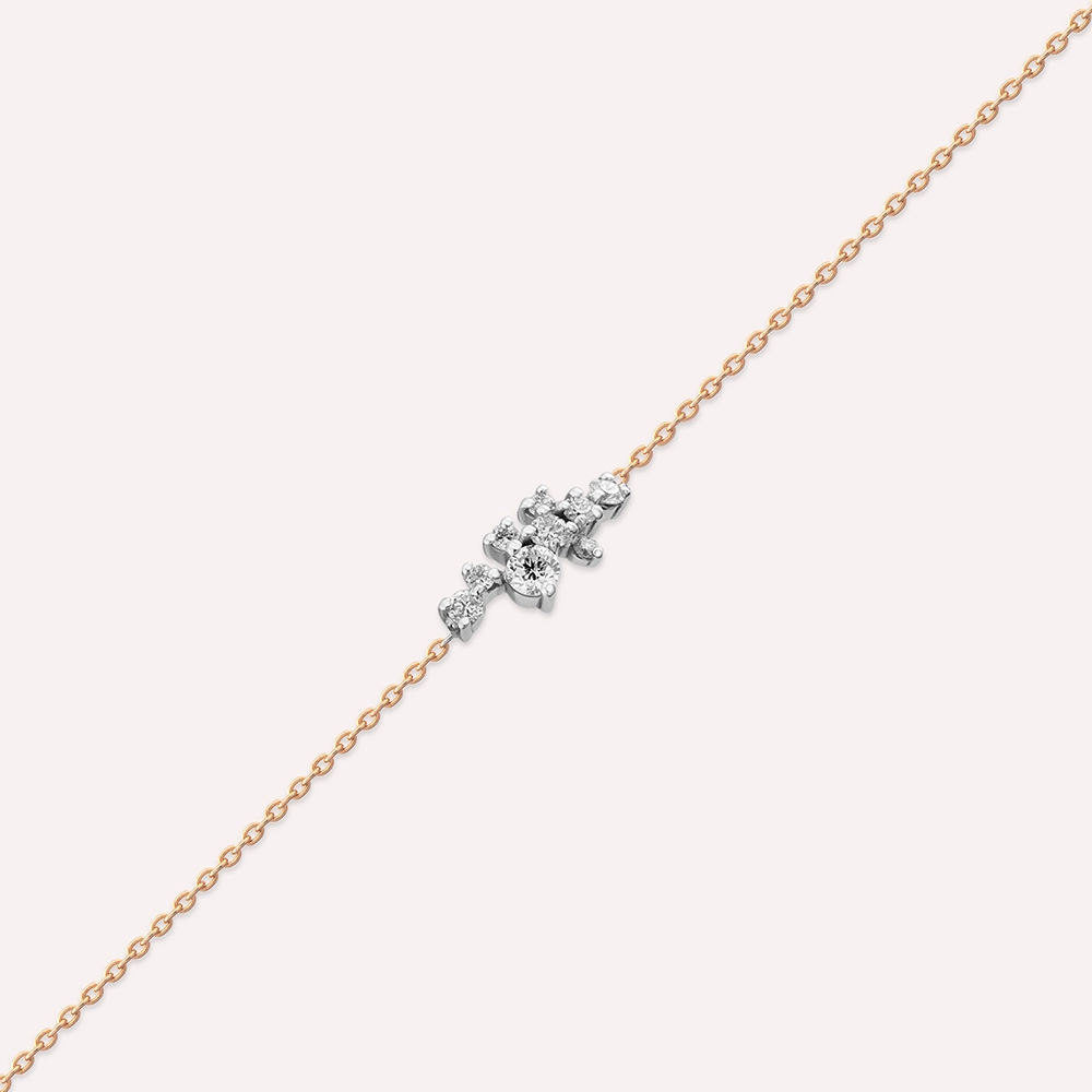 0.29 CT Diamond Rose Gold Bracelet - 4
