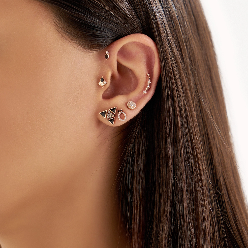 0.31 CT Diamond Rose Gold Earring - 3