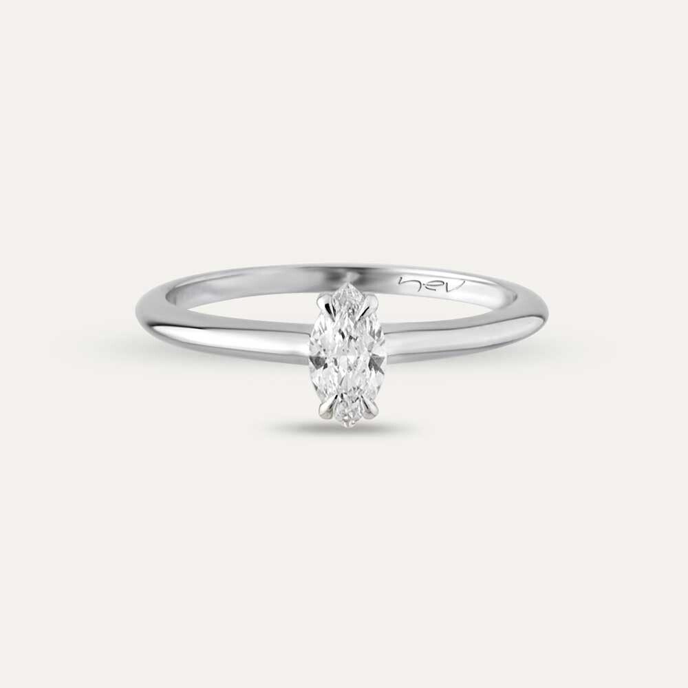 0.32 CT Marquise Cut Diamond Ring