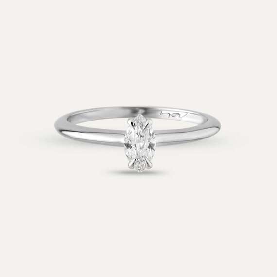 0.32 CT Marquise Cut Diamond Ring - 6