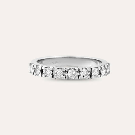 0.33 CT Diamond Half Eternity Ring - 4