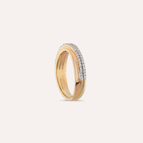 0.35 CT Diamond Spiral Half Eternity Ring - 5