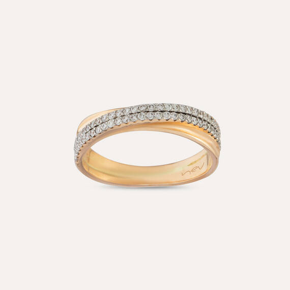 0.35 CT Diamond Spiral Half Eternity Ring - 2