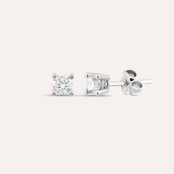 0.37 CT Pırlanta Tektaş Küpe - 1