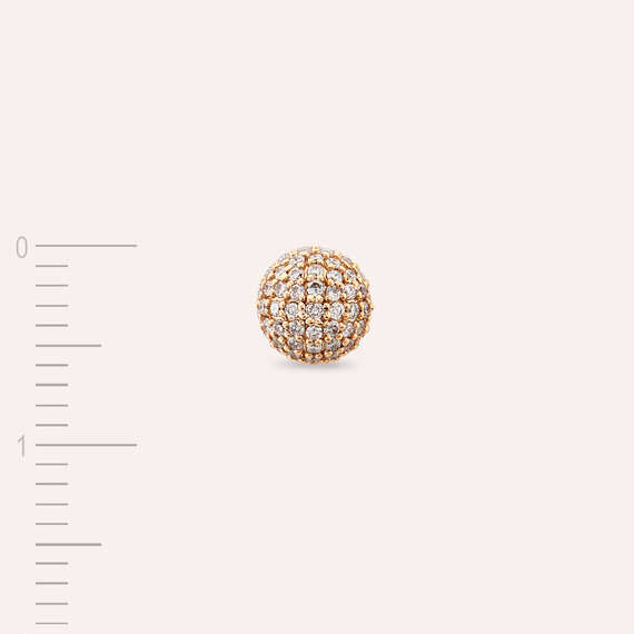 0.38 CT Diamond Rose Gold Sphere Single Earring - 4
