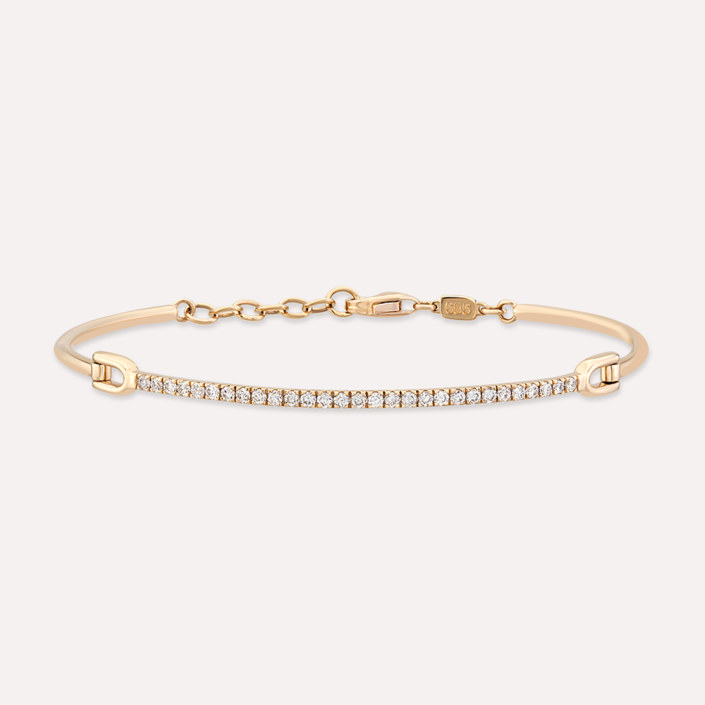 0.39 CT Diamond Rose Gold Bracelet - 1