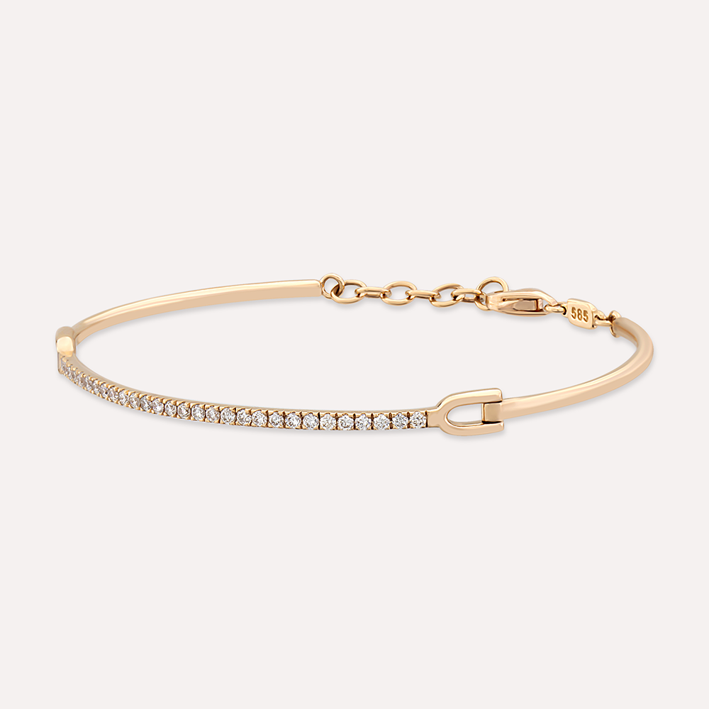 0.39 CT Diamond Rose Gold Bracelet - 2