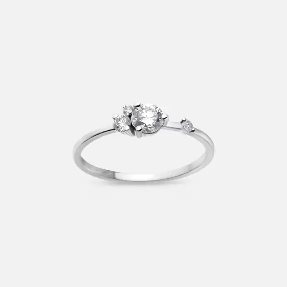 0.41 CT Diamond White Gold Ring - 1